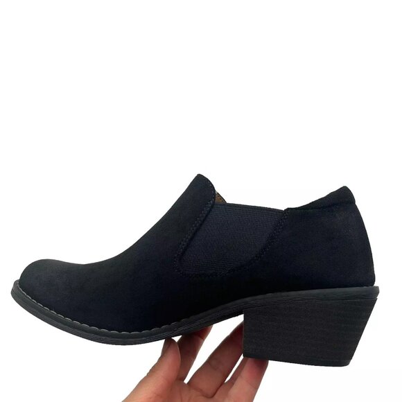 Eurosoft Womens Ankle Bootie Size 8 Solid Black Slip on Flexible Cushioned Shoes - Picture 4 of 14